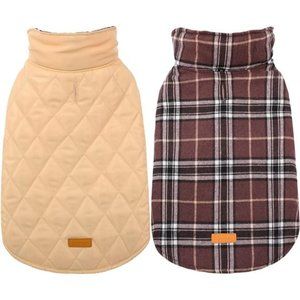 NEW - Winter Dog Coat, Reversible Jacket Waterproof British Style Dog Clothes